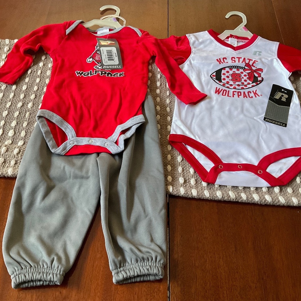 NC State baby Onesie & BodySuit Combo 18 & 24 Mos.